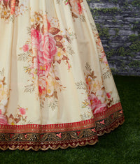 White Florenza Organza Lehenga Set