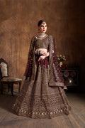 Crimson Raw Silk Zari Embroidered Lehenga Choli Set