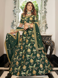 Emerald Grace Embroidered Lehenga Set