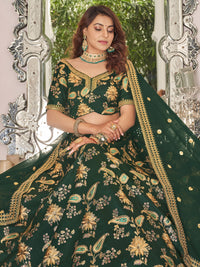 Emerald Grace Embroidered Lehenga Set