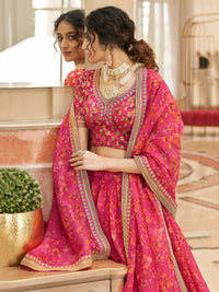 Rose Petal Embroidered Lehenga Set