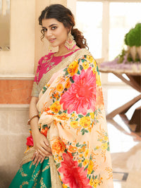 Emerald Ivory Embroidered Lehenga Set
