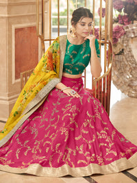 Blush Marigold Embroidered Lehenga Set