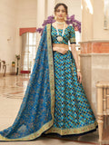 Royal Sapphire Embroidered Lehenga Set