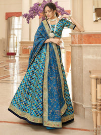 Royal Sapphire Embroidered Lehenga Set
