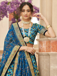 Royal Sapphire Embroidered Lehenga Set