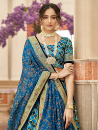 Royal Sapphire Embroidered Lehenga Set