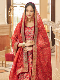 Crimson Royale Embroidered Lehenga Set