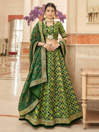 Verdant Charm Embroidered Lehenga Set