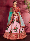 Rose Petal Banglori Silk Lehenga Set