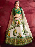 Sage Blossom Banglori Silk Lehenga Set