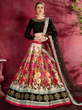 Noir Floral Garden Designer Lehenga Set