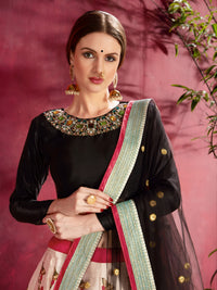 Noir Floral Garden Designer Lehenga Set
