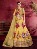 Golden Marigold Banglori Silk Lehenga Set