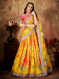 Sunlit Floral Organza Lehenga Set