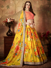 Sunlit Floral Organza Lehenga Set