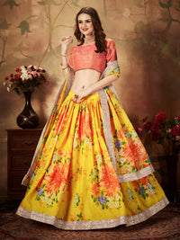 Sunlit Floral Organza Lehenga Set