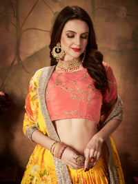 Sunlit Floral Organza Lehenga Set
