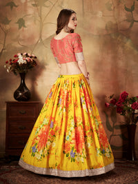 Sunlit Floral Organza Lehenga Set