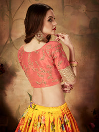 Sunlit Floral Organza Lehenga Set