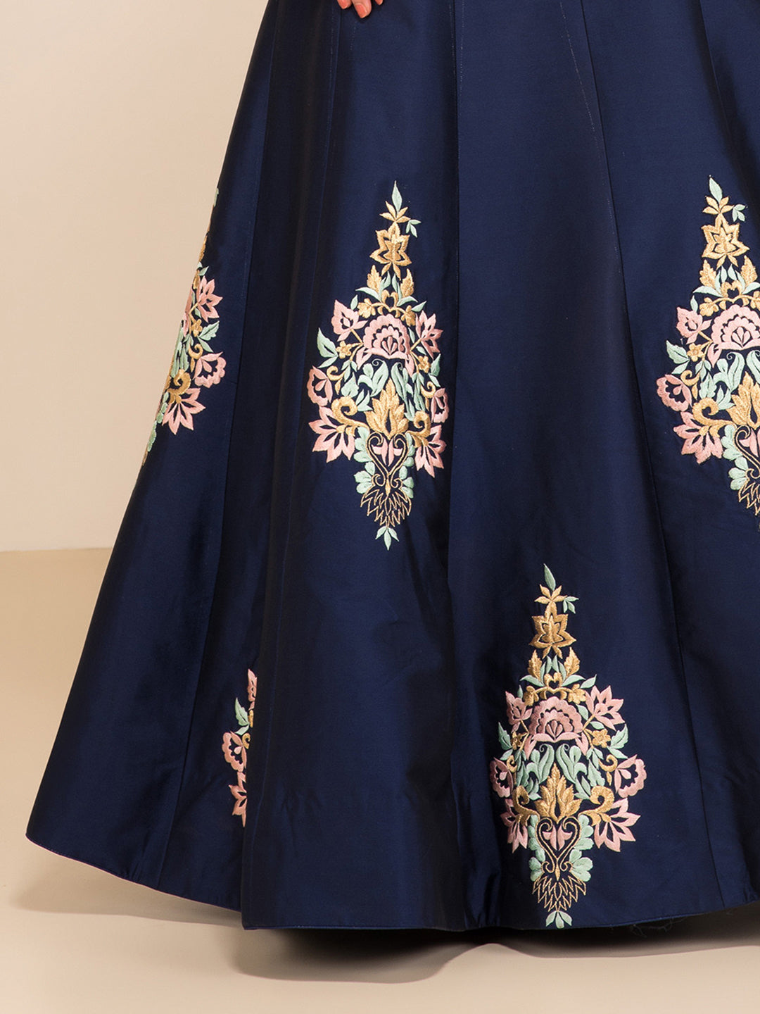 Navy Blue Sequins Embroidered Designer Lehenga Choli Set