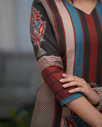 Printed Rayon A-Line Kurta Set