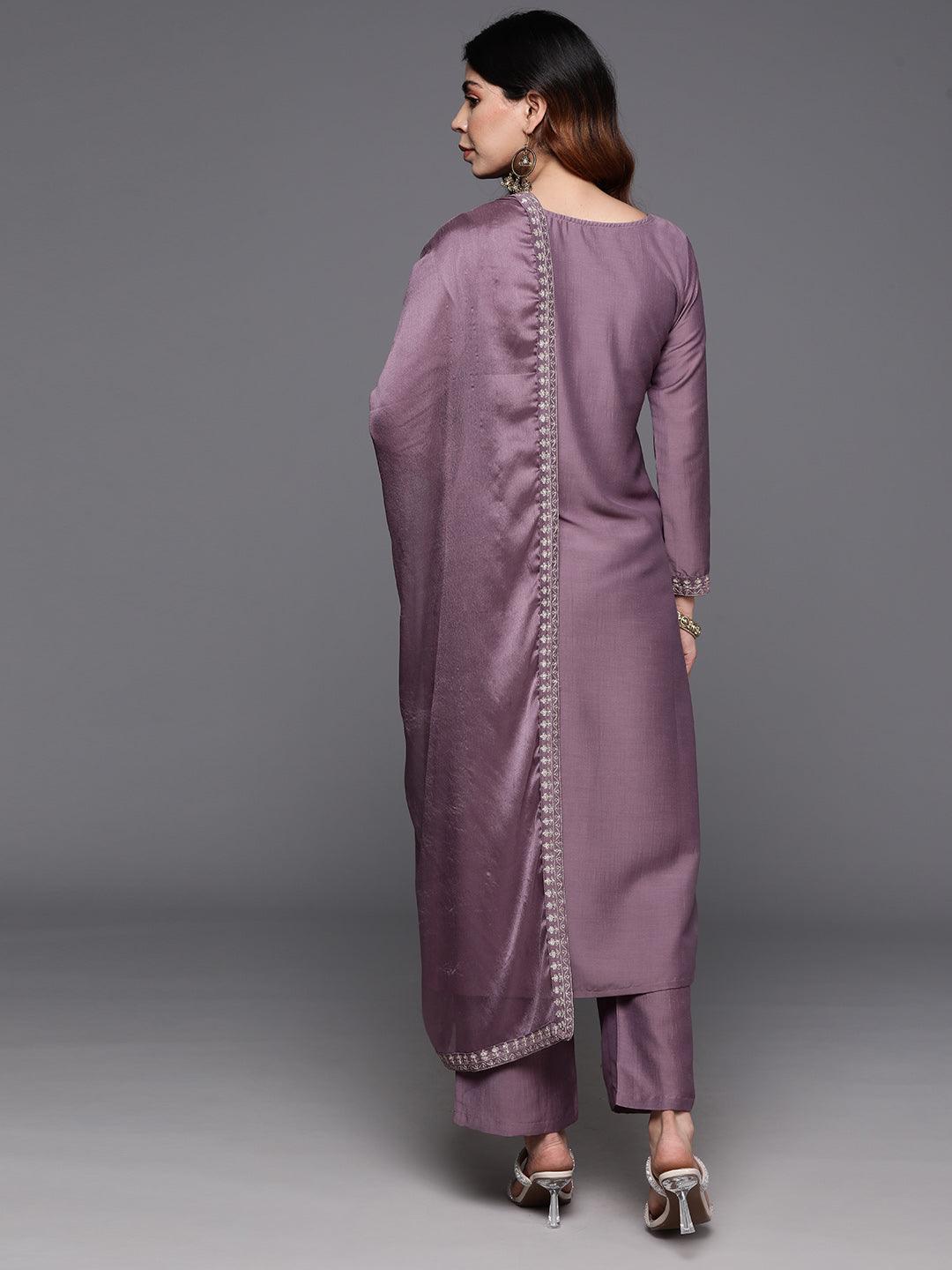 Olive Noor Chanderi Suit Set