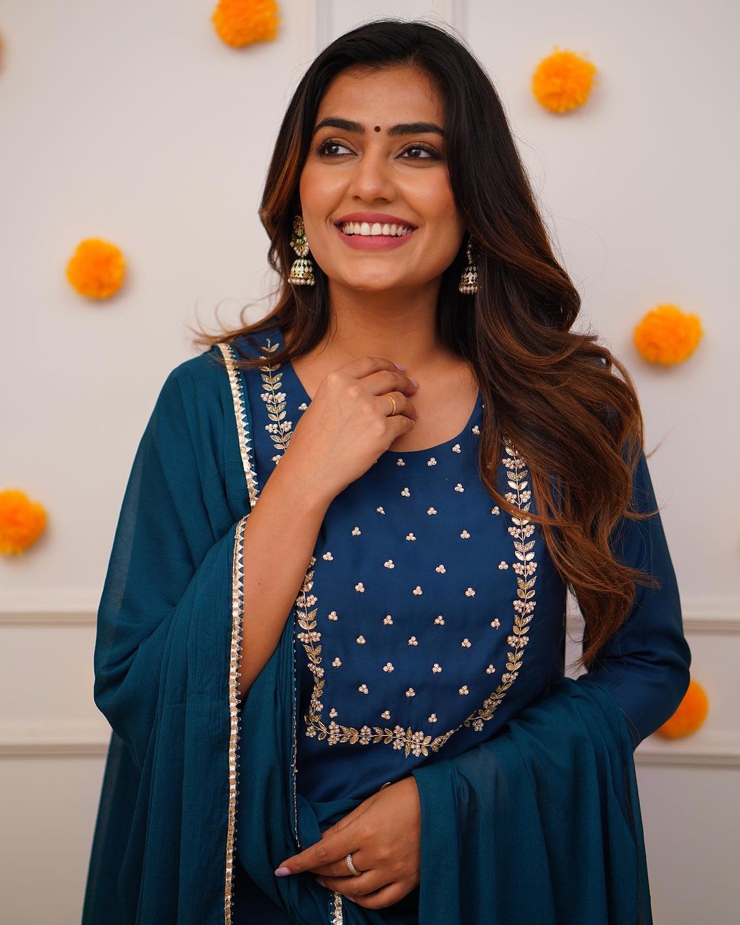 Rama Mehira Embroidered Rayon Suit Set