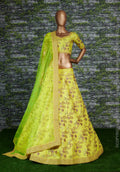 Lime Luxe Thai Silk Celebration Lehenga Choli Set