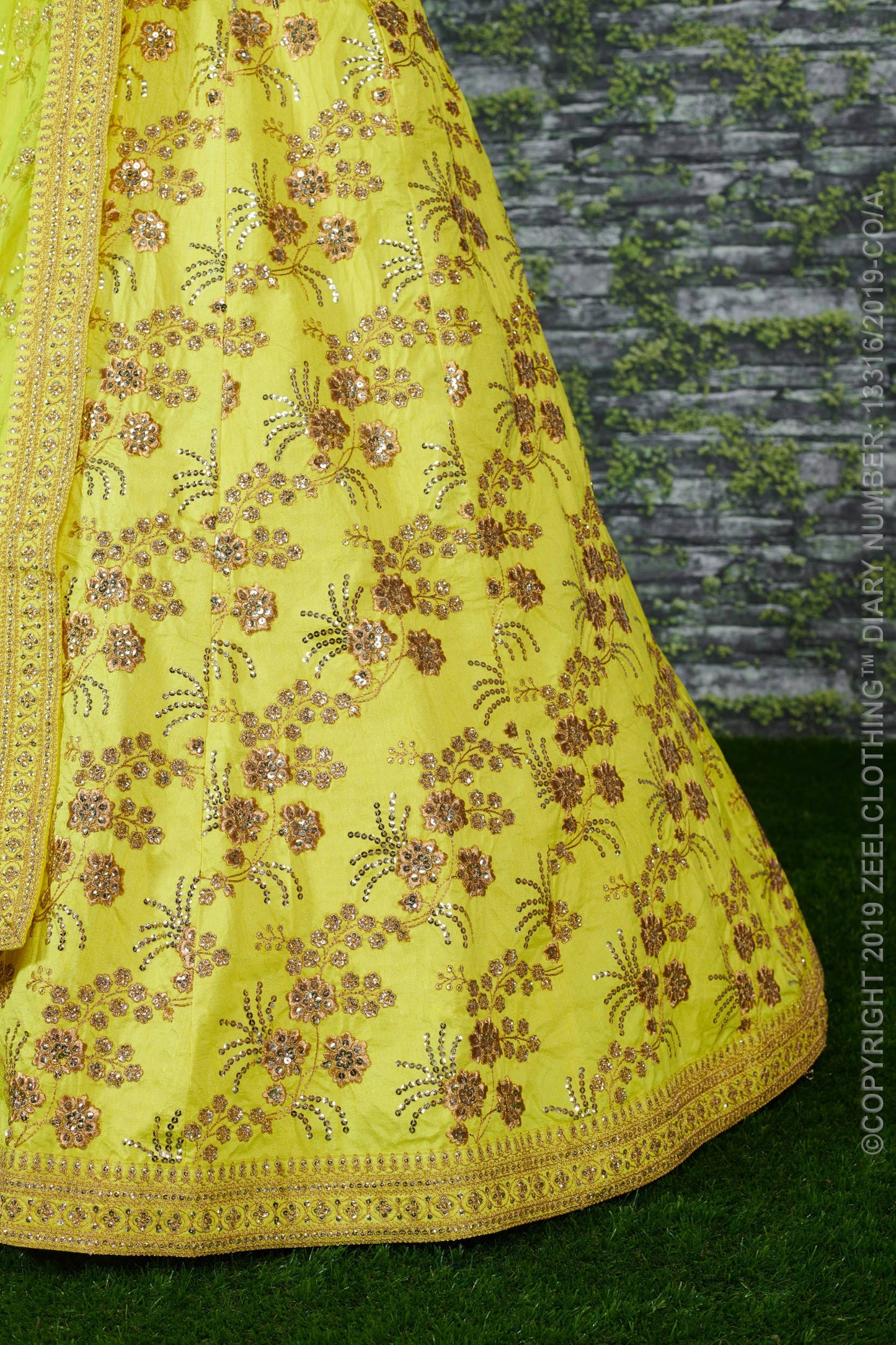 Lime Luxe Thai Silk Celebration Lehenga Choli Set