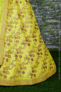 Lime Luxe Thai Silk Celebration Lehenga Choli Set