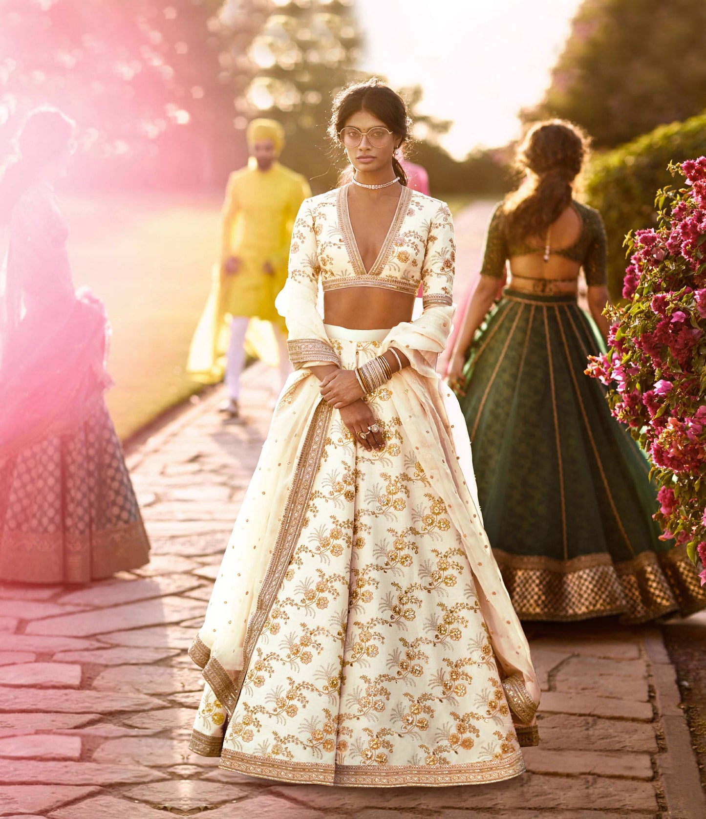 Ivory Grace Thai Silk Bridal Lehenga Choli Set