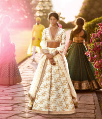Ivory Grace Thai Silk Bridal Lehenga Choli Set