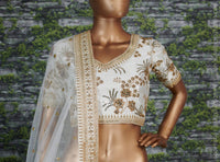 Ivory Grace Thai Silk Bridal Lehenga Choli Set