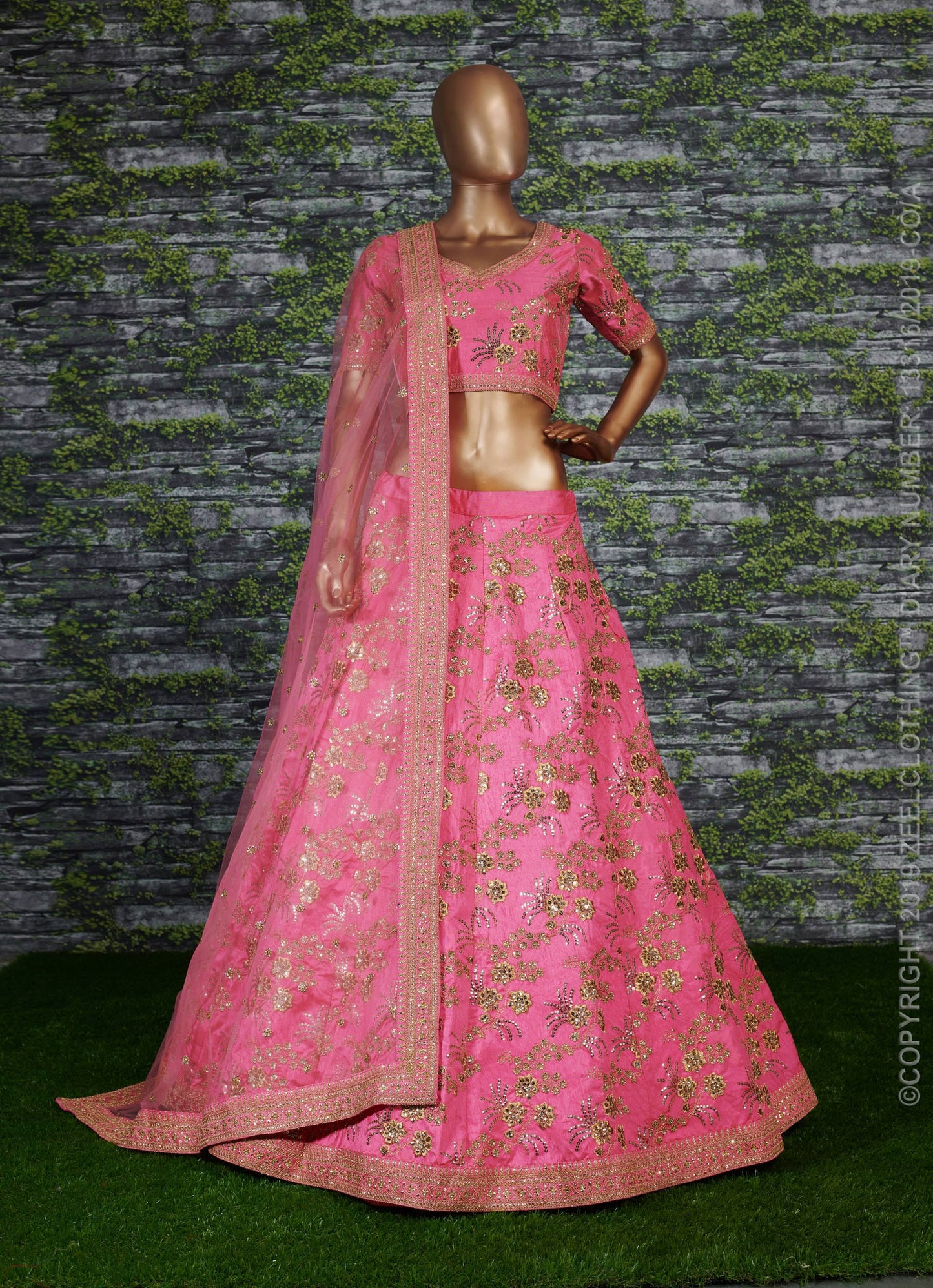Blush Royale Thai Silk Wedding Lehenga Choli Set