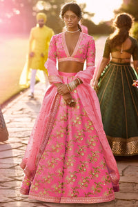 Blush Royale Thai Silk Wedding Lehenga Choli Set