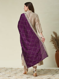 Chiku Vichitra Embroidered Kurta Set