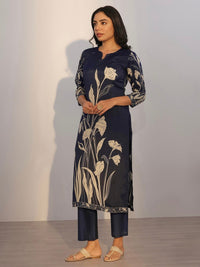 Black Assam Embroidered Kurta Set