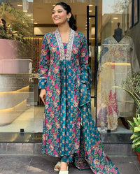 Rama Embroidered Cotton Suit Set