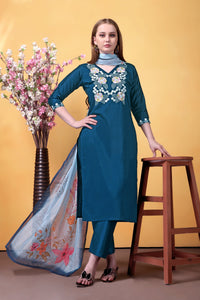 Rama Embroidered Rayon Suit Set