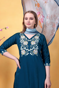 Rama Embroidered Rayon Suit Set