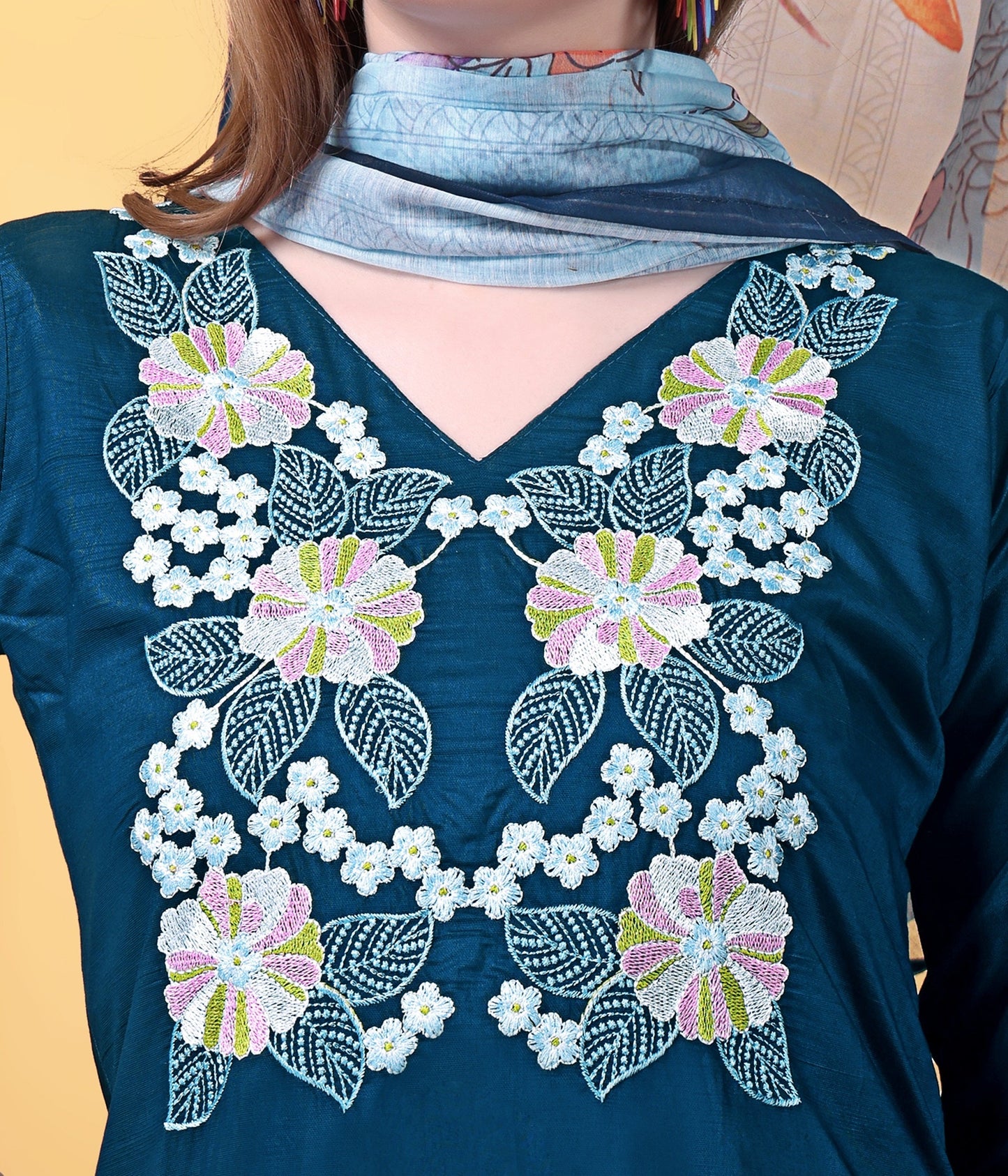 Rama Embroidered Rayon Suit Set