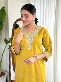 Mustard Yellow Bloom Festive Suit Set