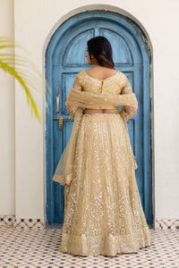 Designer Champagne Gold Wedding Lehenga