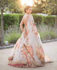 White Florenza Organza Lehenga Set
